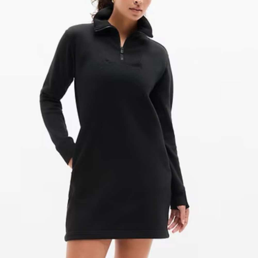 athleta quarter zip sweatshirt dress